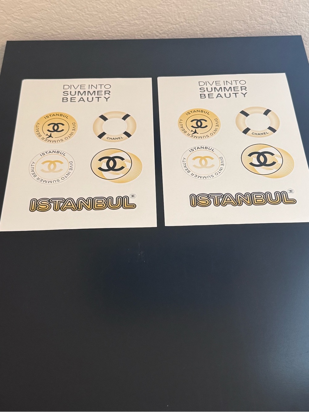 Chanel Sticker Sheets. Lot of 2. New!